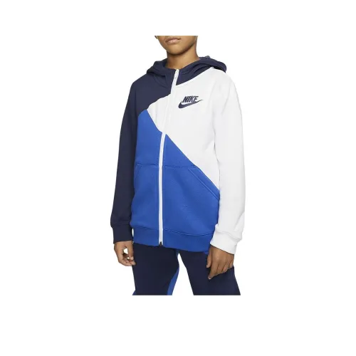 NIKE Синий с Белым Lettering Kids Толстовки