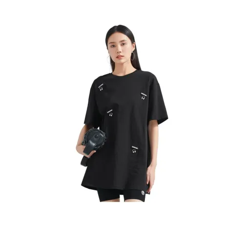 Yu Qianwen Черные Женские Футболки