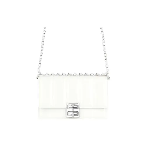 Givenchy 4G Лакированная поверхность Коровья кожа Сумка через плечо Маленькая Женская Слоновая кость