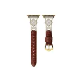 Коричневый с золотистым оттенком, застежка