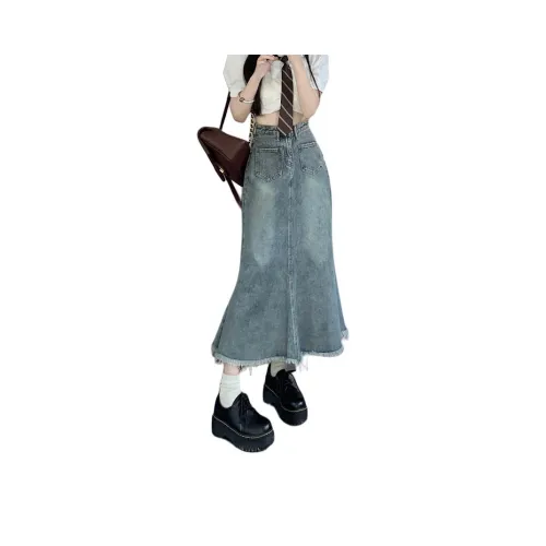 YINLEI Деним Длинная Юбка Женская