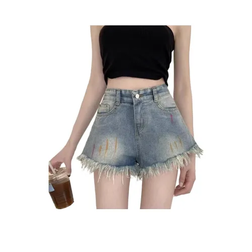 YEARNED Синие Женские Джинсовые Шорты