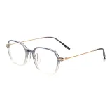 Градиентный синий | Розово-золотой-C12 & Защита от синего света, 0 диоптрий, линзы