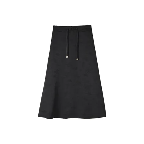HIPPIEMISS Повседневный Длинный Юбка Женская Черная