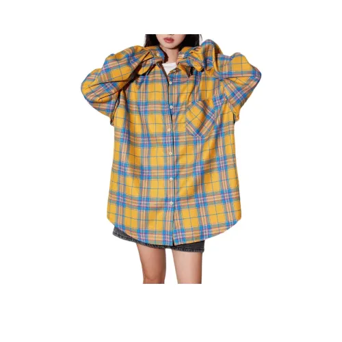 BQERTY Желтые Женские Рубашки