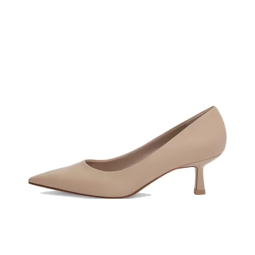 CHARLES KEITH Маленький CK Узкий каблук Туфли Мэри Джейн 5,7 см Женские Телесный Цвет