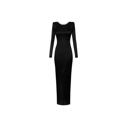 Elisabetta Franchi Длинное платье с длинными рукавами женское
