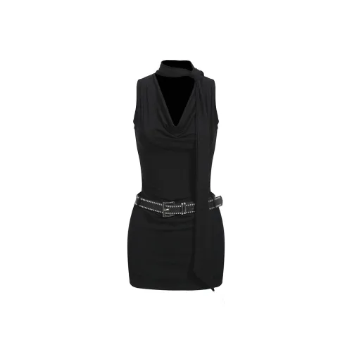 SNZX Элегантность Little Black Dress Женские Платья без рукавов