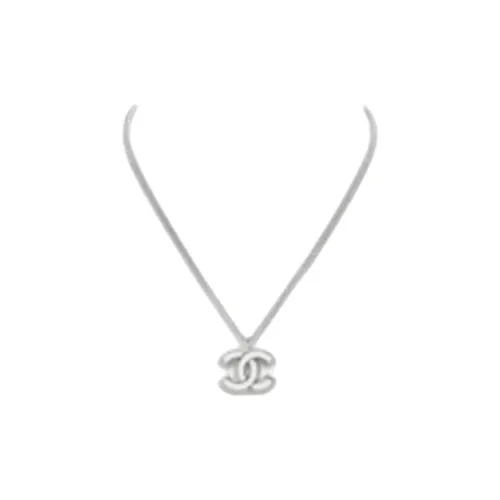 CHANEL Металлические ожерелья Унисекс Серебряный