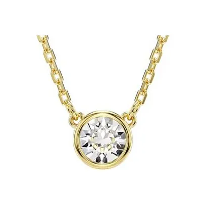 Swarovski Кубический цирконий Искусственный кристалл Золотой тон Покрытие Ожерелье Женское Золото