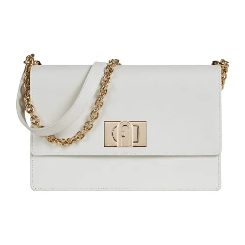Furla 1927 Collection Текстурированная кожа Сумка через плечо Маленькая Женская Белая
