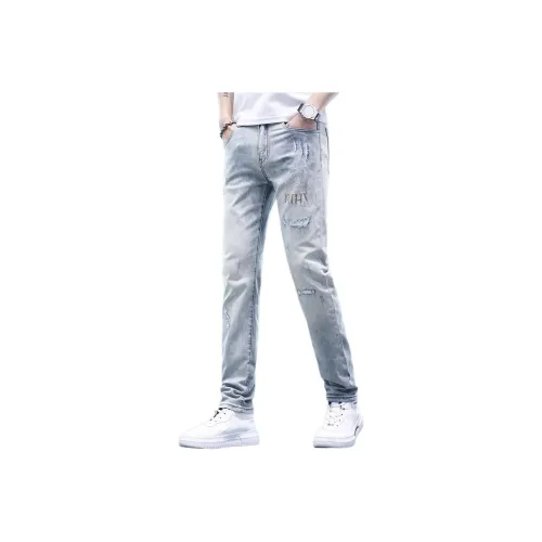 CHENYING Светло-синие мужские джинсы