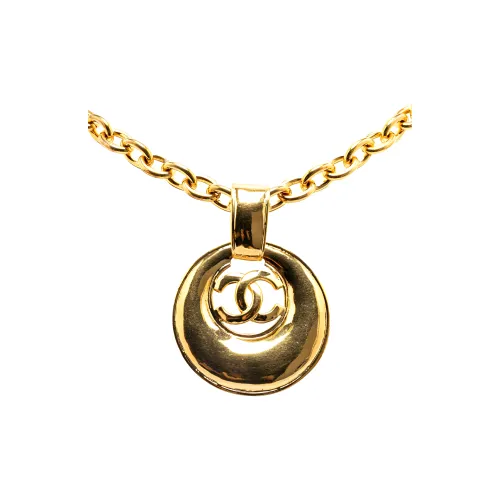 CHANEL CC Золотое Покрытие Ожерелья Женские Золото