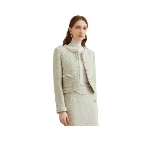 Anmani Эвкалиптовый Серый Женское Короткое Пальто