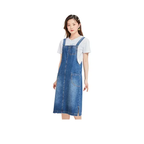 JEANSWEST Темно-синий Женские Платья без рукавов