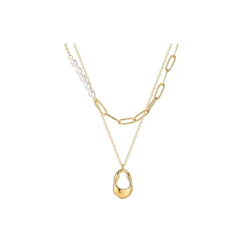 NATURALLYJOJO Искусственный жемчуг титановая сталь ожерелья женские