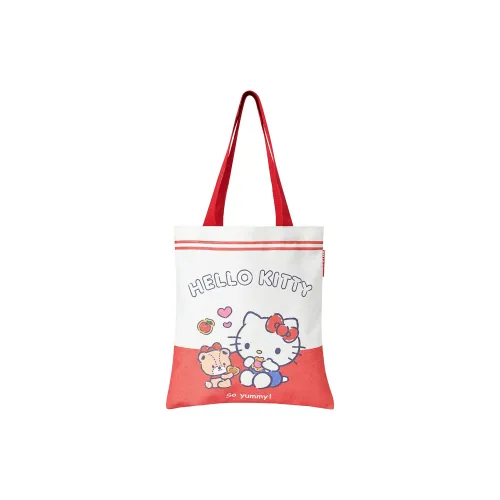 Sanrio Hello Kitty Холст Плечевая сумка Женская Красная Белая