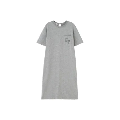 SOON FLOWER Короткий рукав Платье Женское