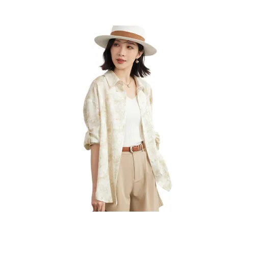 WUDAO Рубашка Женская Желтая Тон