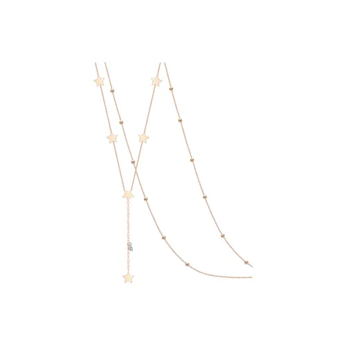 NATURALLYJOJO Титановые стальные ожерелья с цирконием женские золото розовое золото