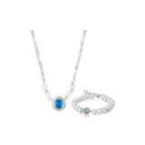 Аквамарин Secret Комплект (Ожерелье + Браслет)