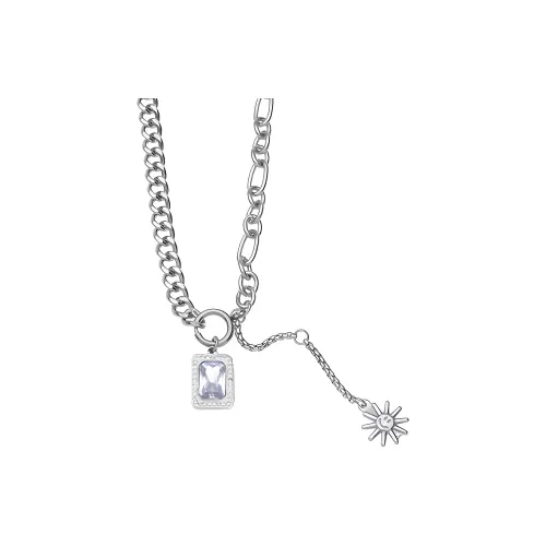 MAGICPOLE Титановые стальные ожерелья унисекс серебряные