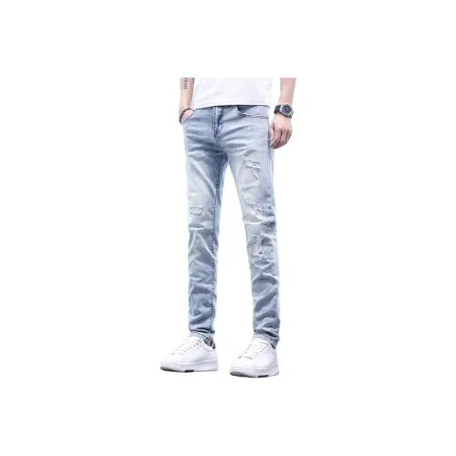 CHENYING Светло-синие мужские джинсы