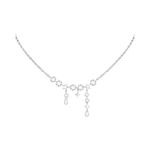 ZEGL Медный покрытие белым золотом ожерелья женские