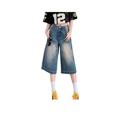 YEARNED Небесно-голубые Женские Джинсовые Шорты