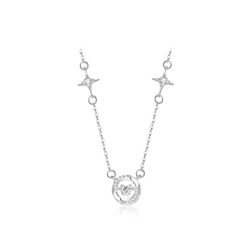 CANHUI Сплав Сердце Искрящийся Ромб Ожерелье Женские