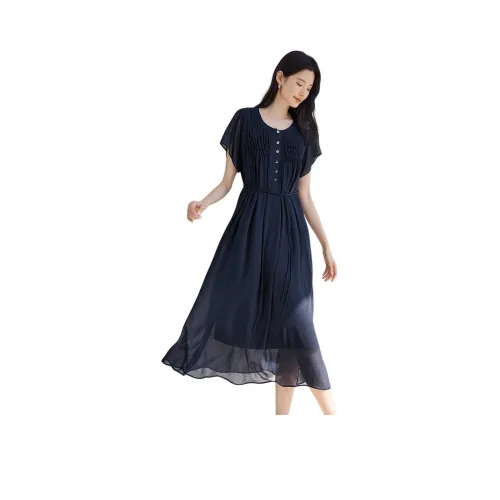 IHIMI Короткий рукав Платье Женское