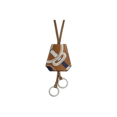 HERMES Коровья кожа Ожерелья Унисекс Коричневый