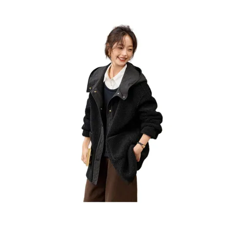 Mo Han Yi Mei Вельвет Feel Куртка Женская Черная