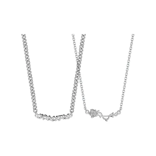 FOREVER MELODY Титановые стальные ожерелья унисекс серебряные