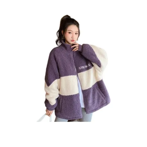 Tonlion Вельвет Feel Пальто Женское Фиолетовое