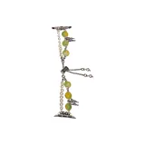 Желтый, зеленый/Стиль кошачьего глаза, бабочка, жемчужный ремень.