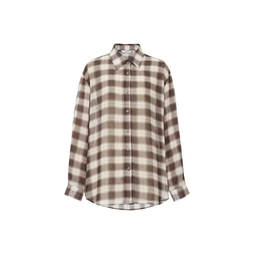 Hopeshow Кофейная клетка 918 Женские рубашки