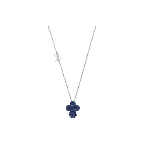 LOUIS VUITTON Vivienne Metal Necklaces Синий Мужской