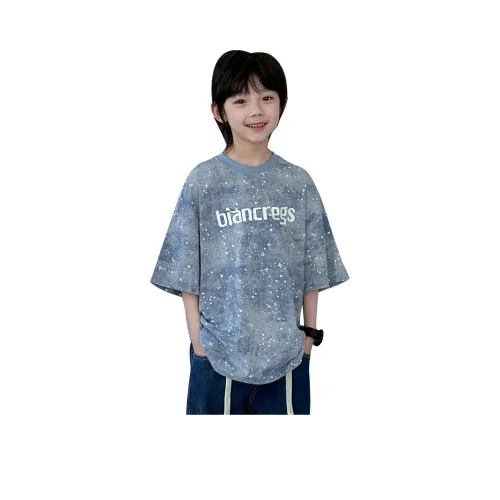 The panda is round T-Shirt Blue Baby