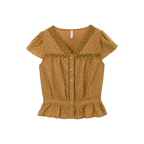 MISHOW Винтажный узор с горошком Женские рубашки