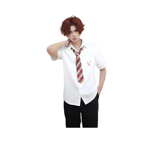 CAT'S PAW Белая Унисекс Рубашка