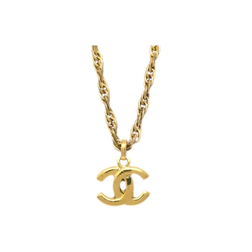 CHANEL CC Золотое Покрытие Ожерелья Женские Золото