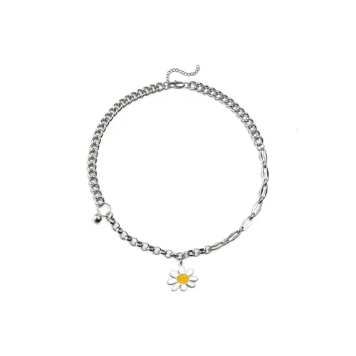 FOREVER MELODY Титановые стальные ожерелья унисекс серебряные