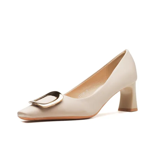 GOSO Грубый каблук Высокие каблуки Женские Nude