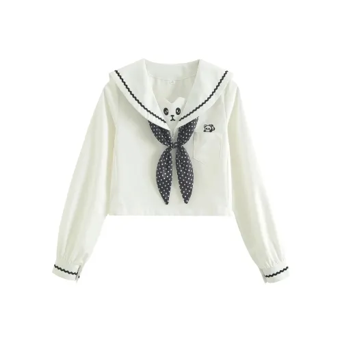 Luohua Candy Медвежонок Bao Одиночная упаковка Длинный рукав + Галстуки-бабочки Женская униформа