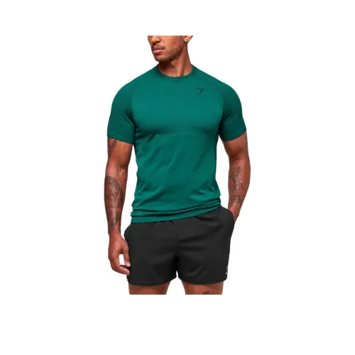 GYMSHARK Зеленый Мужской T-Рубашки