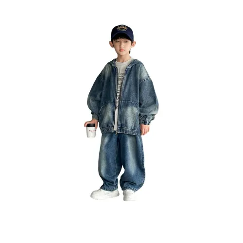 The panda is round Повседневная спортивная одежда Синий Детский