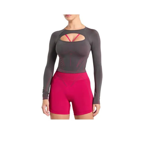 GYMSHARK Асфальтовый серый/Архитектура Розовый Женские футболки