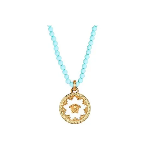 VERSACE Металлические ожерелья Синий/Золотой Мужской