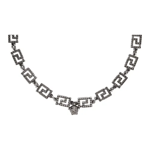 VERSACE Металлические ожерелья Серебристо-серый Женские